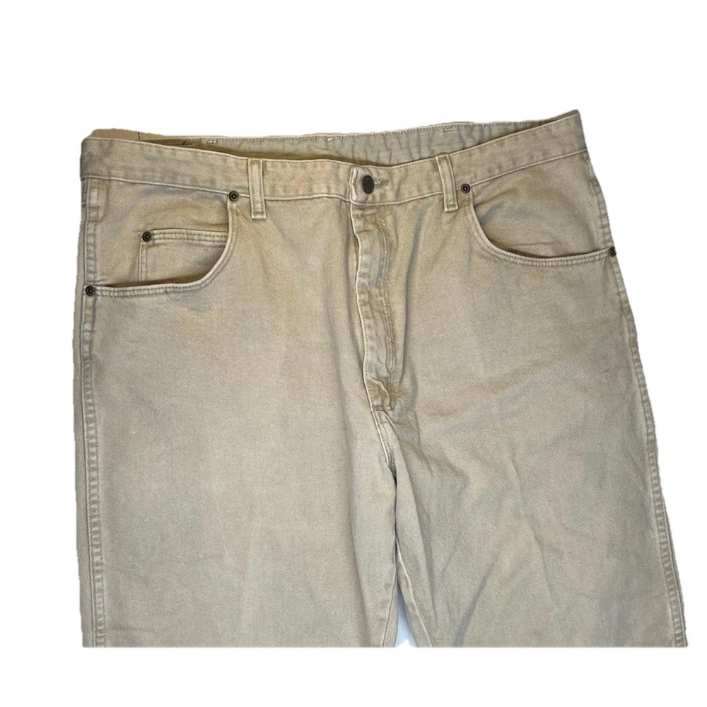 Wrangler Jeans Rugged Wear Men’s 40x30 Tan Beige Denim - Picture 4 of 4